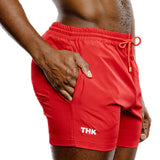 THK Red Swim Gym Short