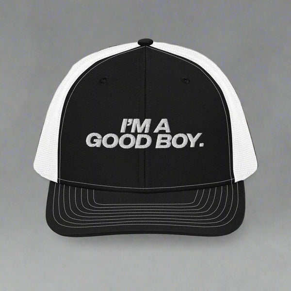 I’M A Good Boy Trucker Hat - Black / White