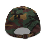 Just Gay Guys Hanging Out Watching Music Videos (Acronym) Dad Hat by YES HOMO - Green Camo