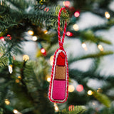 Lipstick Needlepoint Ornament