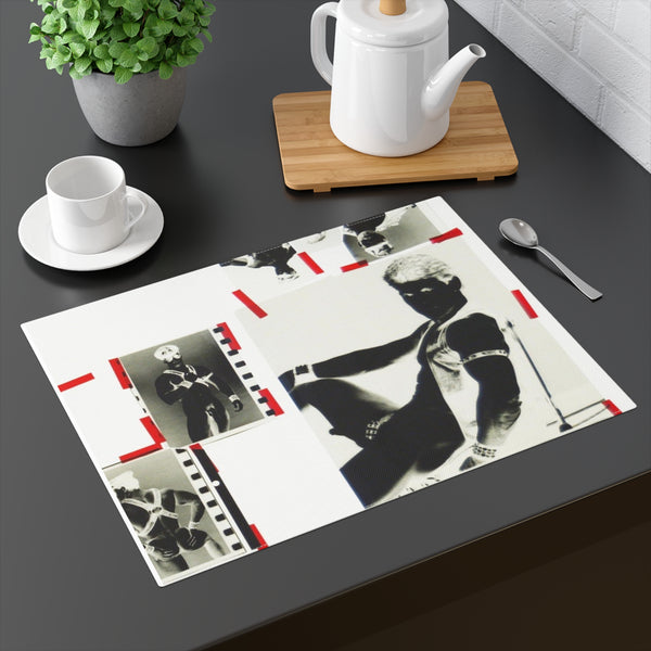 90S VINTAGE GAY PORN TRANSPARENCY Placemat, 1pc