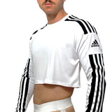 Adidas Sport White Long Sleeve Crop Top BY SNEAKERMASK