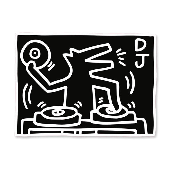 keith Haring Black / White Dj Dog Patch