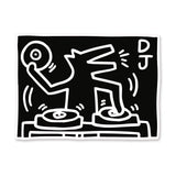 keith Haring Black / White Dj Dog Patch