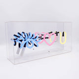 'eye Love You' Acrylic Box Neon Light