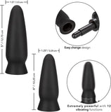 Eclipse Interchangeable Rechargeable Silicone Probe with Remote Control - Black