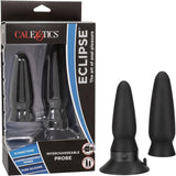 Eclipse Interchangeable Rechargeable Silicone Probe with Remote Control - Black