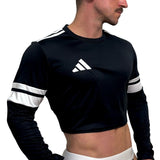 Adidas Neo Black Long Sleeve Crop Top BY SNEAKERMASK