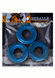 Oxballs Fat Willy Jumbo Cock Ring (3 pack) - Space Blue