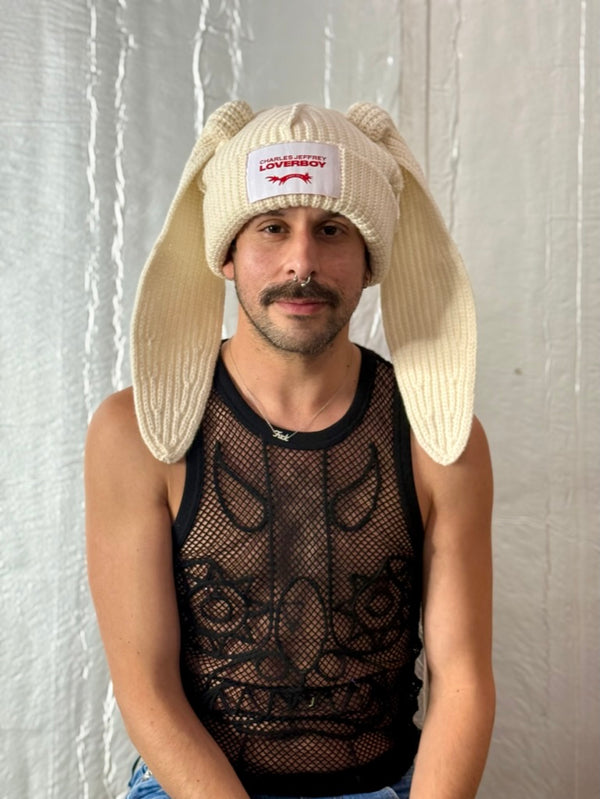 LOVERBOY BY CHARLES JEFFREY BUNNY EARS BEANIE
