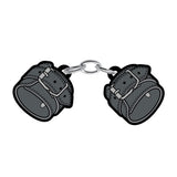 Leather Handcuffs Large Enamel Pin