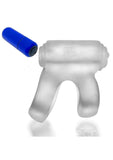 Hunkyjunk Revhammer Reverb Shaft Vibrating Cock Ring - Clear Ice
