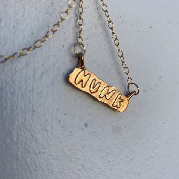 Hunk Charm Necklace Bronze by Gilty Boy