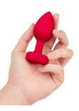 B-Vibe vibrating heart plug Red Medium