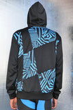 COMME des GARÇONS HOMME+ PATTERNED HOODIE BLUE SS23