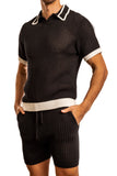 Matteo Crochet Knit Pull Over Shirt by Jack Adams - Two Colors