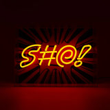 's#@!' Large Glass Neon Box Sign
