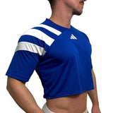Adidas Neo Blue Short Sleeve Crop Top 2.0 BY SNEAKERMASK