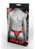 Goal Line Lace-Up Jockstrap Red