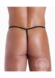 Fundies Referee G-String With Whistle - O/S - Black/White