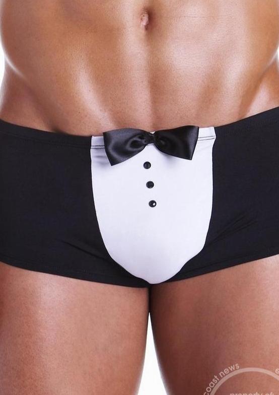 Fundies Black Tie Tuxedo With Bow Tie - O/S - Black/White