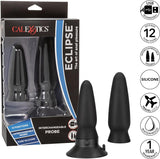 Eclipse Interchangeable Rechargeable Silicone Probe with Remote Control - Black