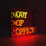 'out of Office' Glass Neon Sign