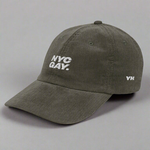 Nyc Gay Vintage Corduroy Hat in Olive