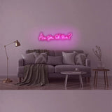 'are You Ok Hun?' Pink Neon Led Wall Mountable Sign