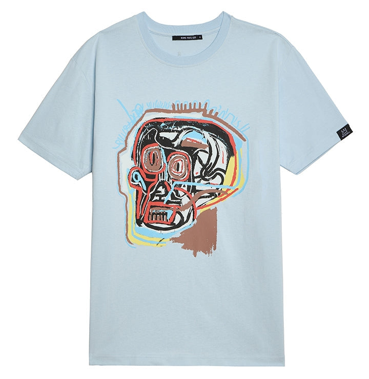 Jean-Michel Basquiat Skull T-Shirt, Blue