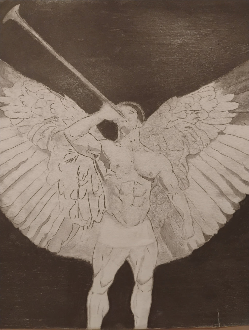 Tim Smalley, Judgement tarot card sketch, 20XX