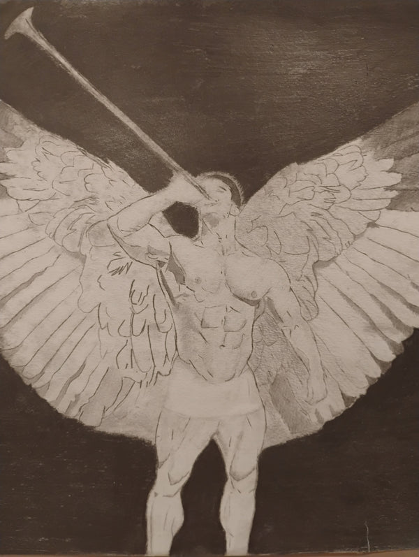 Tim Smalley, Judgement tarot card sketch, 20XX