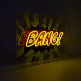 'bang!' Large Glass Neon Sign