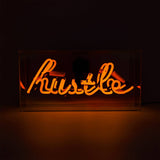 'hustle' Acrylic Box Neon Light