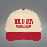 Good Boy Department Snapback by YES HOMO - Red / Natural