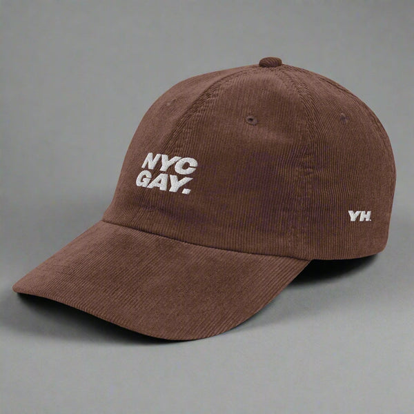 Nyc Gay Vintage Corduroy Hat in Brown