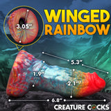 Creature Cocks Rainbow Phoenix Vibrating Silicone Dildo