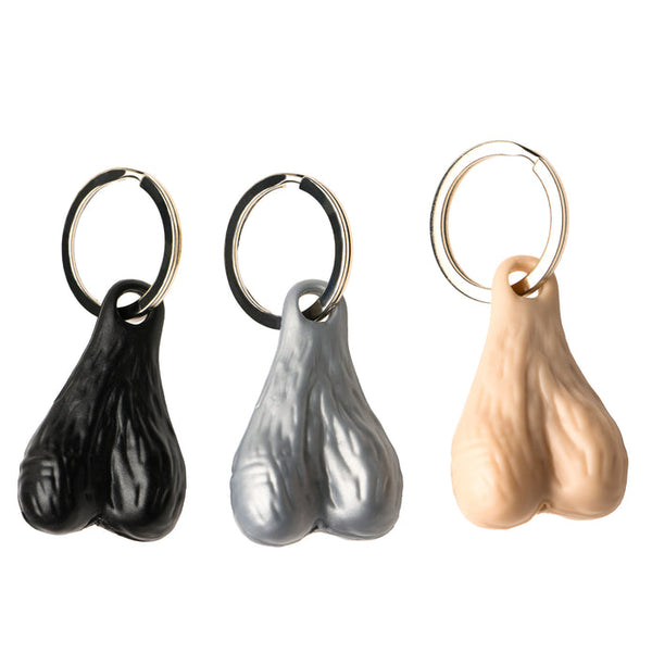 Big Ballers Nuts Keychain Set - Dark, Light, Silver