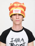 LOVERBOY BY CHARLES JEFFREY CHUNKY EARS BEANIE in YELLOW ORANGE