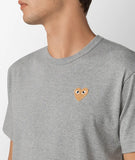 COMME des GARÇONS Play Gold Heart T-shirt Grey