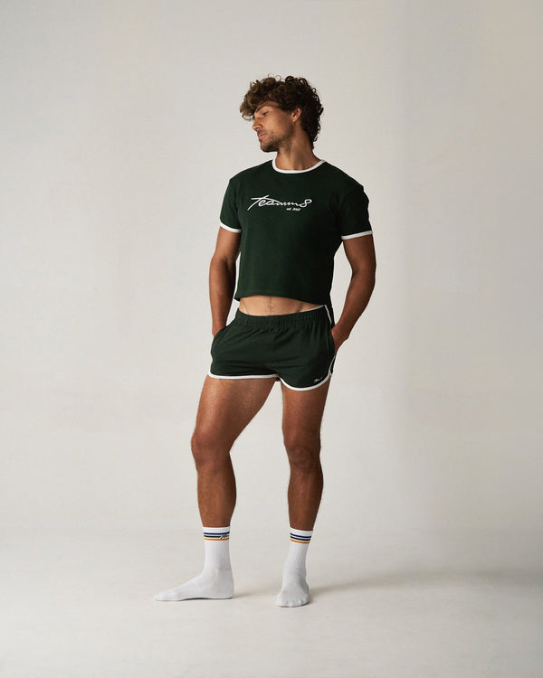 TEAMM8 M.V.P. Retro Cropped Tee - Forest