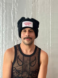 LOVERBOY BY CHARLES JEFFREY CHUNKY EARS BEANIE BLACK