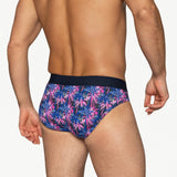 BIKE Stretch Cotton Brief - Palm Party