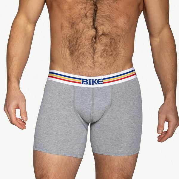 BIKE Stretch Cotton Boxer Brief - Gray