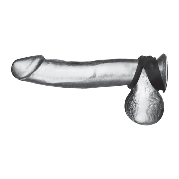 Silicone Duo Snap Cock & Ball Ring by Blue Line