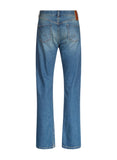 Diamond Eyelet Denim Jeans by LUDOVIC DE SAINT SERNIN