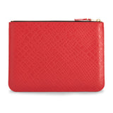 COMME DES GARÇONS EMBOSSED ROOTS POUCH WALLET RED