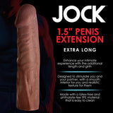 JOCK Extra Long Penis Extension Sleeve - Dark