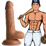 JOCK Baseball Brian 7" Dildo W/ Balls Medium