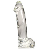 Pleasure Crystals 7.1" Glass Dildo W/ Balls